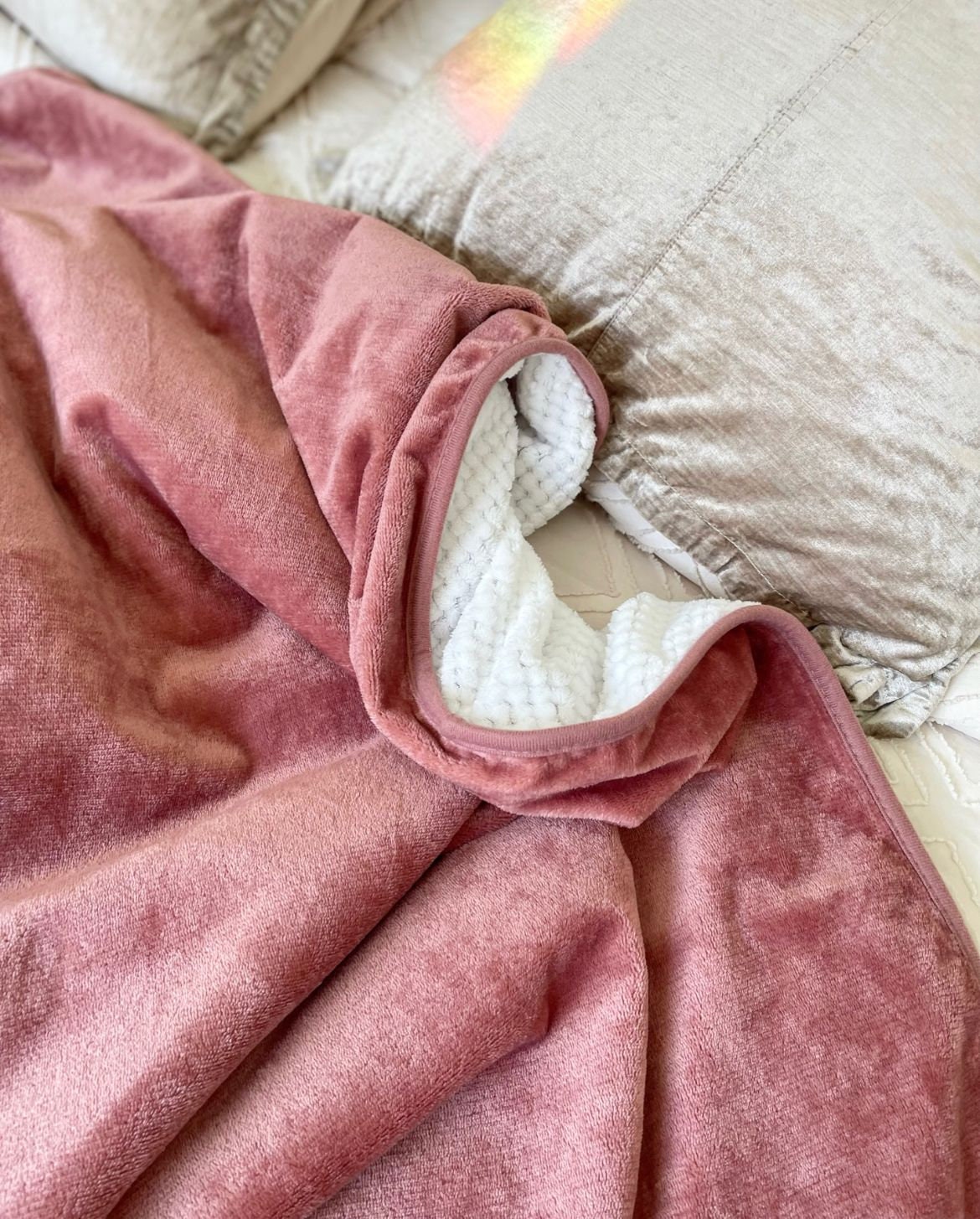 Waterproof Squirt Blanket™ Rose Quartz Quilted Fleece Etsy