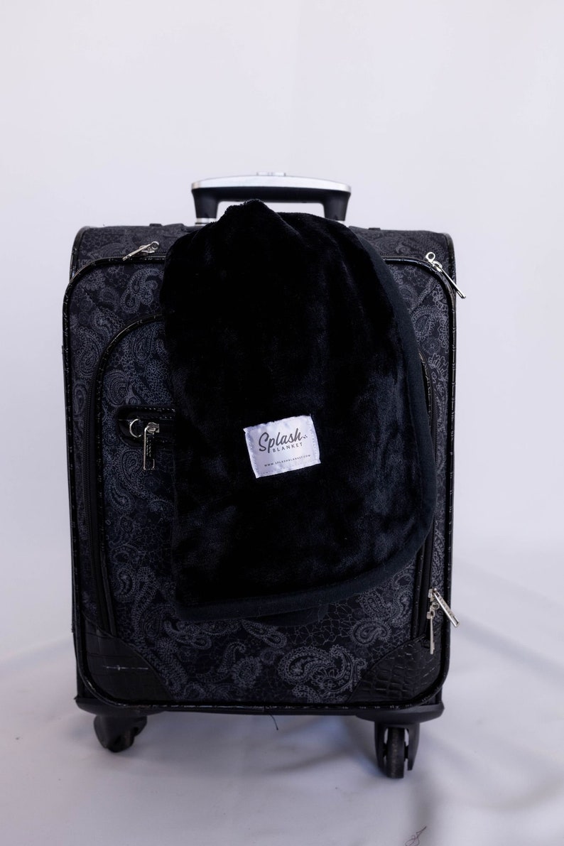 Waterproof Splash Blanket™ Black on Black Double Veluxe Etsy