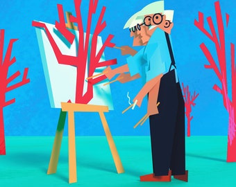 David Hockney (Giclée print)