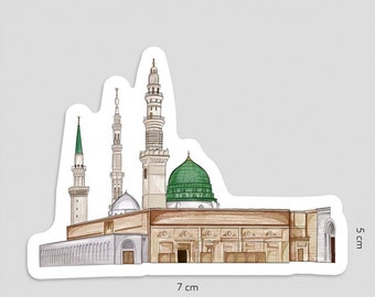 The Prophet Mosque Sticker (White Border)