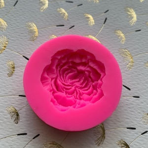 Peony Flower Silicone Mold 3D 1.1” Inch diameter.4”Depth