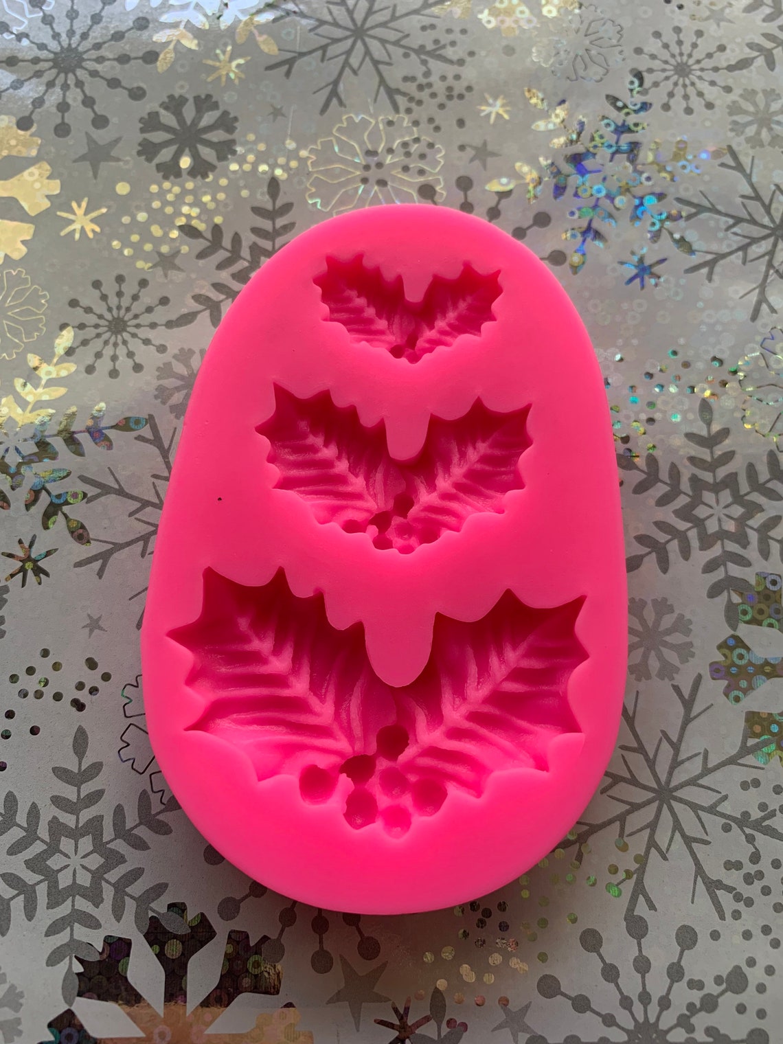 Holly Leaf Silicone Mold 3D Etsy