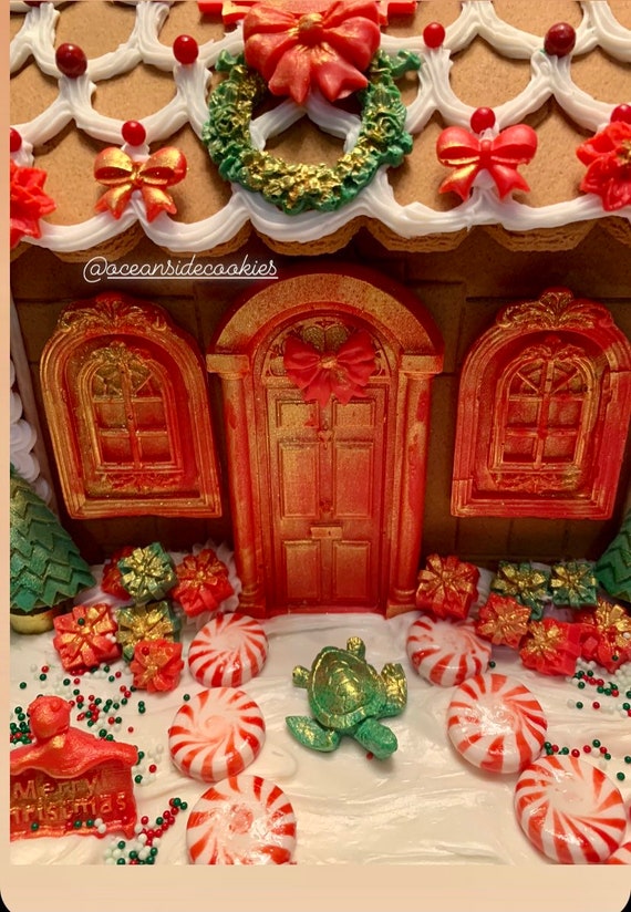 Monbedos Moule 3D en forme de porte en bois et de fenêtre - Moule en  silicone pour décoration de gâteau - Taille : 10,5 x 8,8 x 1,2 cm