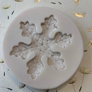 Snowflake silicone mold 3D 2”Diameter .35”Depth