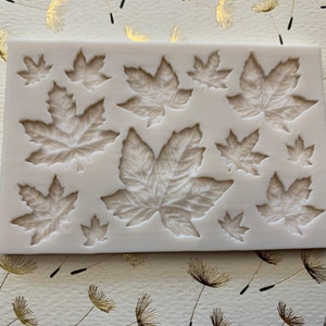 Maple leaves Silicone Mold 3D 1.5” 1” .75” .5” .25”