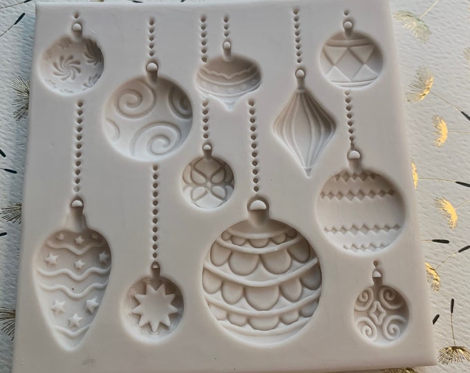 Petite Christmas Ornaments Silicone Mold 3D Largest Ornament Etsy