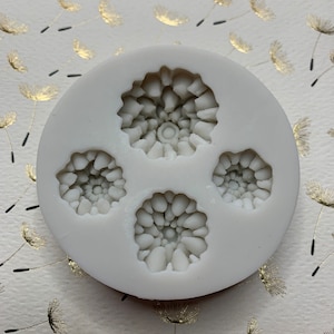 Dahlia Petite Flower Silicone Mold  1” .7”.6”.5” Diameter .5”Depth