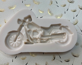 Motorcycle Silicone Mold 3D 3.7” Long 1.75” Tall .5” Depth