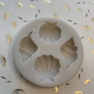 Sea shells Silicone Mold 1”Tall  .5”Wide .75”Tall .75”Wide .5”Depth