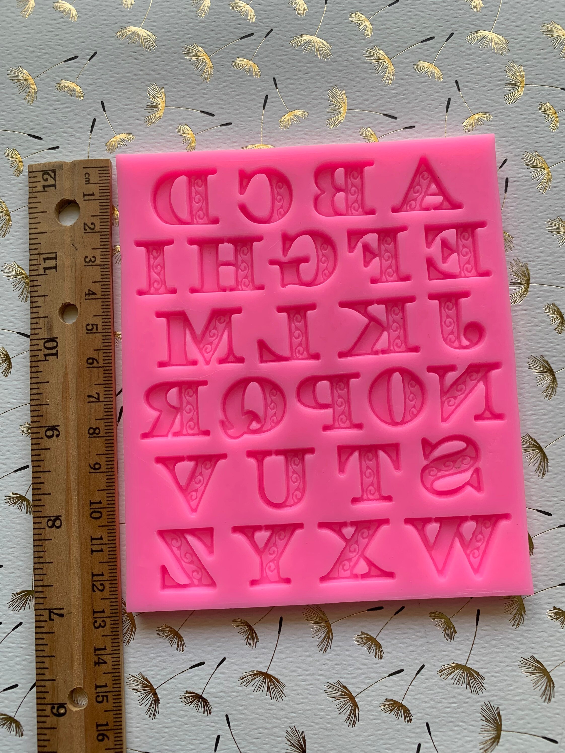 Letters Silicone Mold 3D Etsy