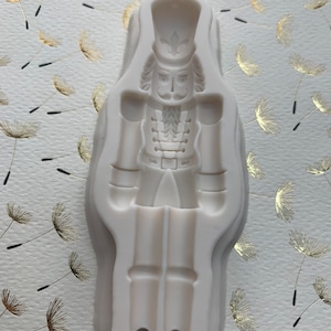 Nutcracker Silicone Mold 3D 4.1 Long 1.4 Wide .8” to 1.1”Long .75” Depth