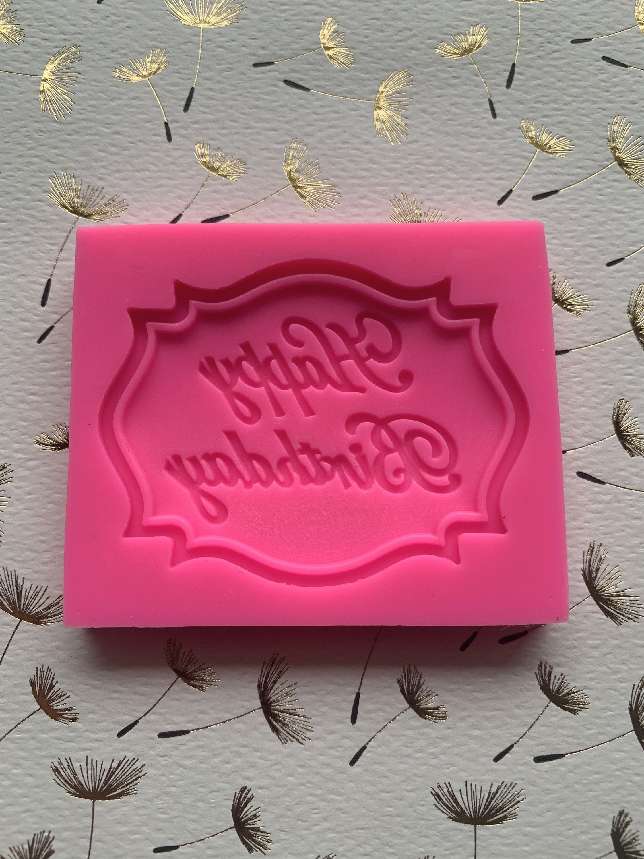 Happy birthday top silicone mould