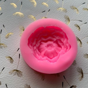 Poppy Flower Silicone Mold 3D 1.25” Diameter