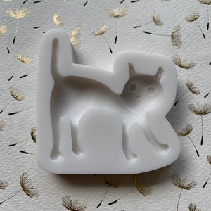 Black Cat Halloween Mold Silicone Mold 3D 2.5”Tall 2”Wide  .4”Depth