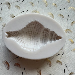 Sea Shell Silicone Mold  2.5” Long 1.25” Wide .8” Depth