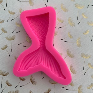 Mermaid Tail Silicone Mold 3.5”Tall 2.25”Wide.5”Wide