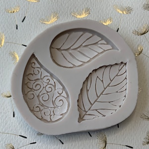 Leaves Silicone Mold 3D 1.75”Long 1”Wide .3”Depth