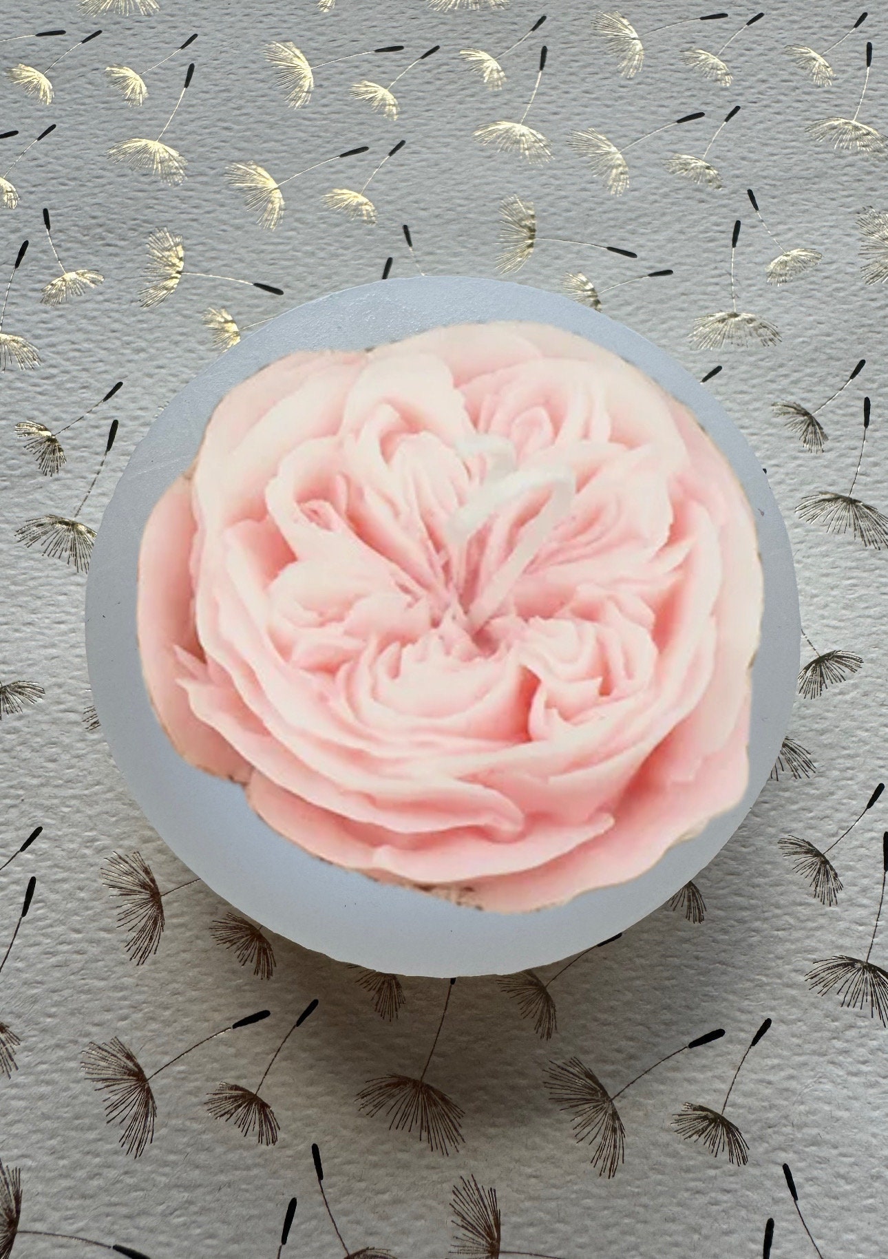 Peony Rose Silicone Mold 2”Diameter 1.1”Depth