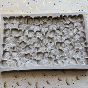 Hydrangeas Silicone Mold 6”Long 3.75”Tall .6”Depth