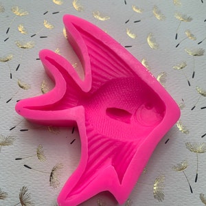 Angel Fish Silicone Mold 3.75”Long 2.75”Wide .25”Depth