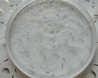 Flower Coaster Silicone Single Mold Glossy Finish 4” Diameter .25”Depth