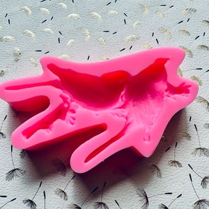 Cardinal Bird Couple Silicone  Mold 3D 4”Long 3”Tall .65”Depth