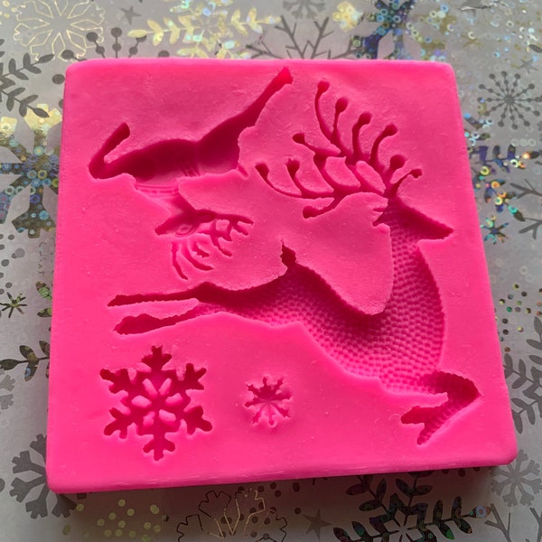 Reindeer Silicone Mold 3D