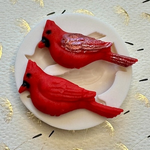 Cardinal Birds Silicone  Mold  1.75” and 1.5”