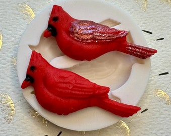 Cardinal Birds Silicone  Mold  1.75” and 1.5”