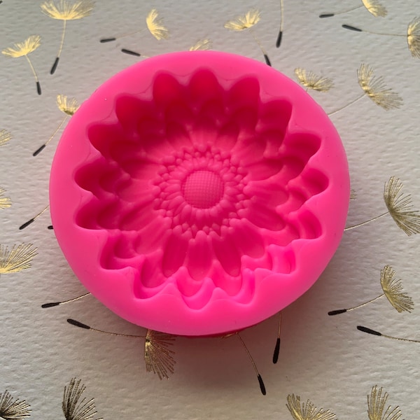 Passion Fruit Gerbera Daisy Flower Silicone Mold 3D 2”