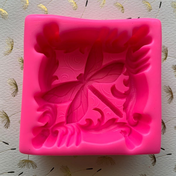 Dragon Fly Soap Silicone Mold 3D Full Size Bar 2.8”Inches by 2.8” Inches 1.2” inches tall