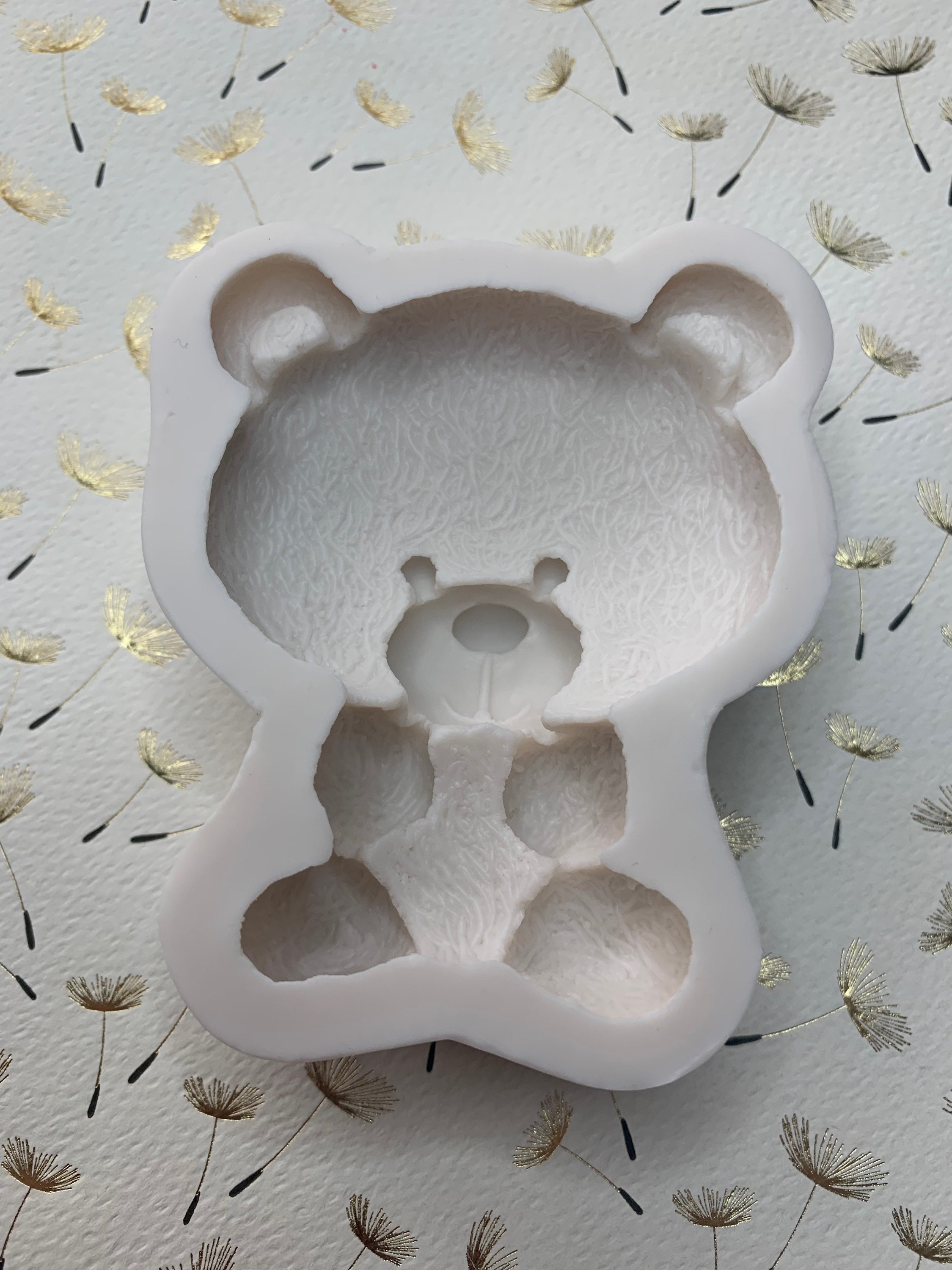 Teddy Bear Boy Silicone Fondant Mold Teddy Bear Mold Silicone Soap