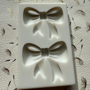 Coquette Bows Silicone Mold  2 Cavities 1.75”Wide 1.75”Tall .45”Depth