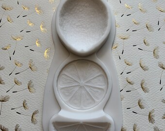 Lemons Silicone Mold 3D Whole Lemon  2.75” Tall 1.75”Wide .5”Depth Round Slice 1.8”Diameter .1”Depth Segment 1.75”Tall 1”Wide .5”Depth