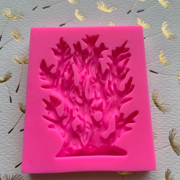 Coral Silicone Mold 2.25”Tall 1.75”Wide .4”Depth