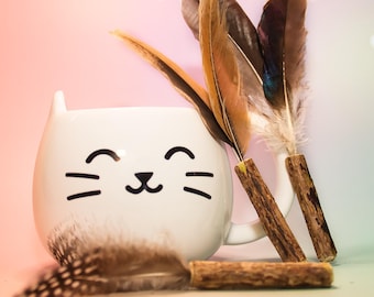Handmade BIG Silvervine Cat Sticks - Natural Wood and Feather Chew Toy (3 Pack) - made to order