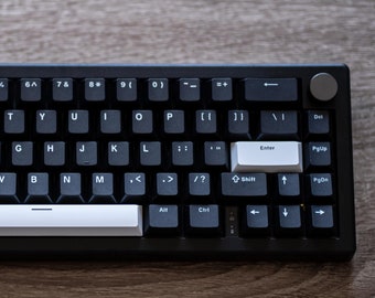 Black & White Custom GMK67 Mechanical Keyboard
