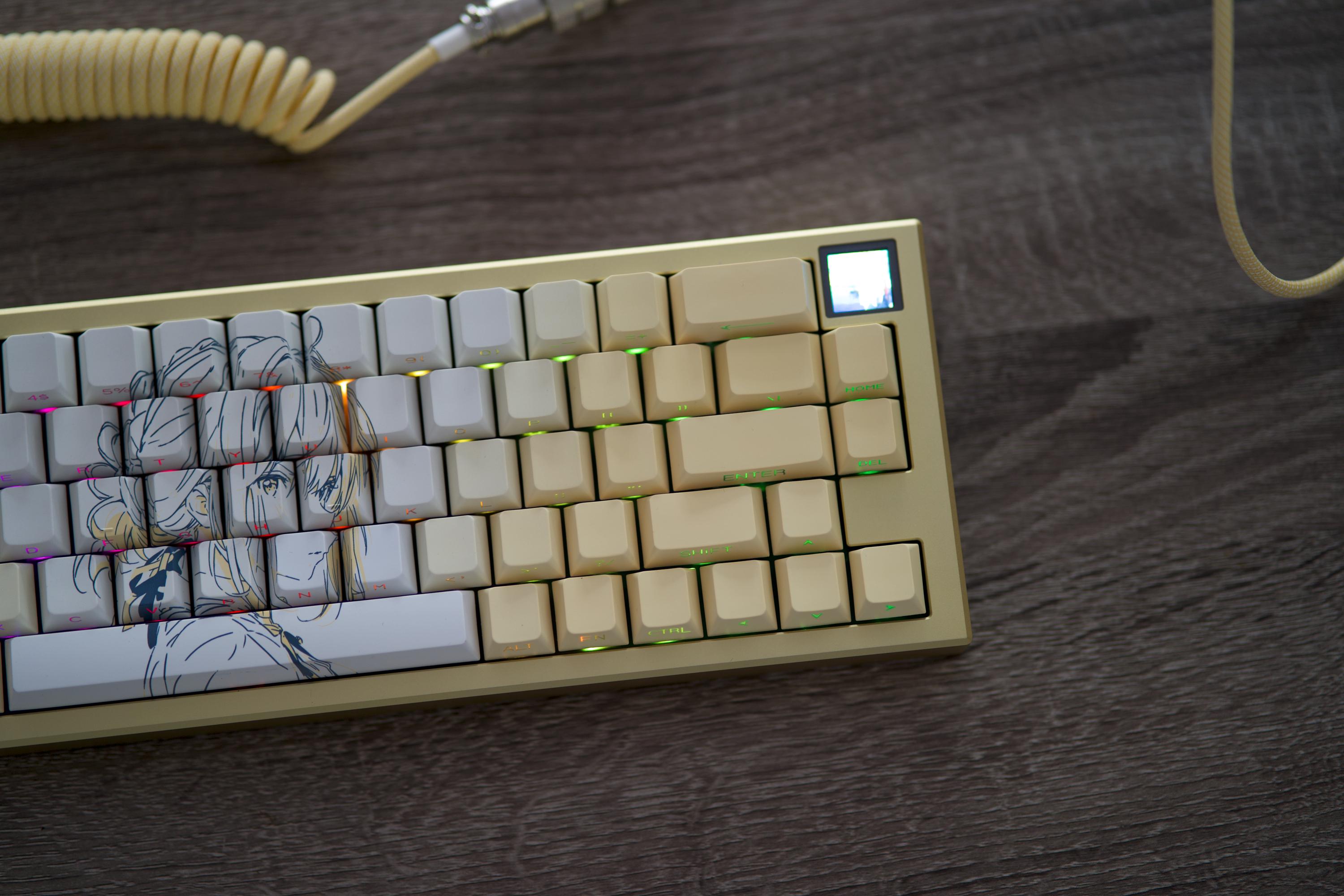 Violet Evergarden Custom Aluminum Mechanical Keyboard | Oil King Switches