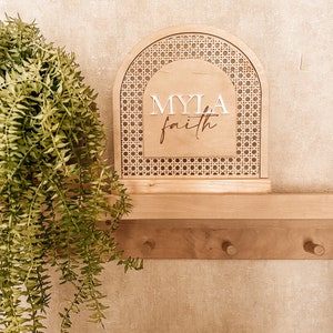 Rattan effect. | Arch name  | Personalisation | quote | Frame|