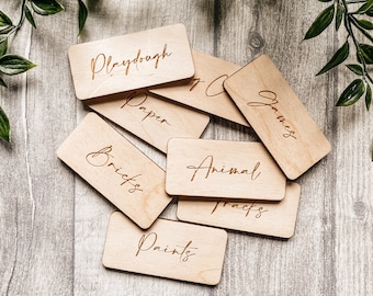Wooden Storage Labels | Home Decor | Nursery Decor| Organisation | Personalised