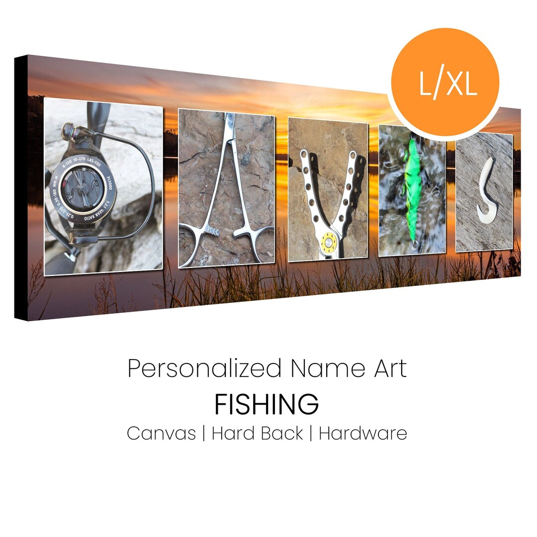 Personalized Fishing Name Art Fishing Gift Fishing Sign With Name Gifts