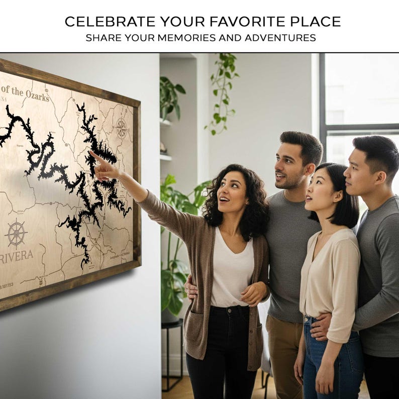 Lake Champlain 3D Lake Map Personalized Wood Custom Topographic Depth ...