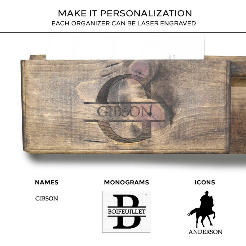Personalized Coat Rack Entryway Organizer Key Rack & Mail Holder ...