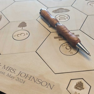 Wedding Guest Sign-In Book Settler&#39;s Themed & Personalized | Compatible with Catan Board Game | Perfect Wedding Gift for Catan Game Fans