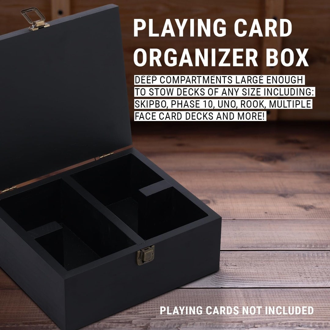 Playing Card Organizer Box Playing Card Storage Box Wooden Box for Face