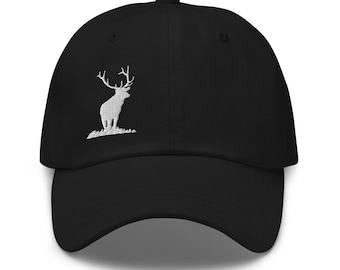 Elk Hat, Wildlife Hat, Elk Hunting Hat, Hat with Elk Silhouette