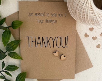 Rustic Thankyou Card | Handmade | Recycled Kraft