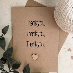 Rustikale Dankeskarte | Danksagungskarten | Hochzeit Geschenk Dankeschön Karte | Baby Geschenk Dankeschön Karte | Geburtstags-Dankeskarte | Handgemachte Karten