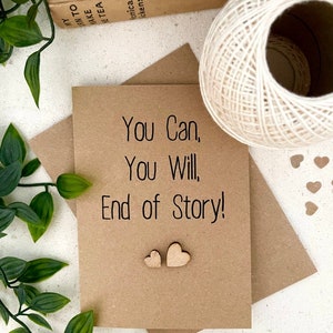 Rustikale Motivationskarte | Handarbeit | Recyceltes Kraftpapier