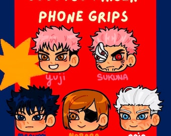 Jujutsu Kaisen Phone Grips : Yuji, Nobara, Megumi, Sukuna, Gojo